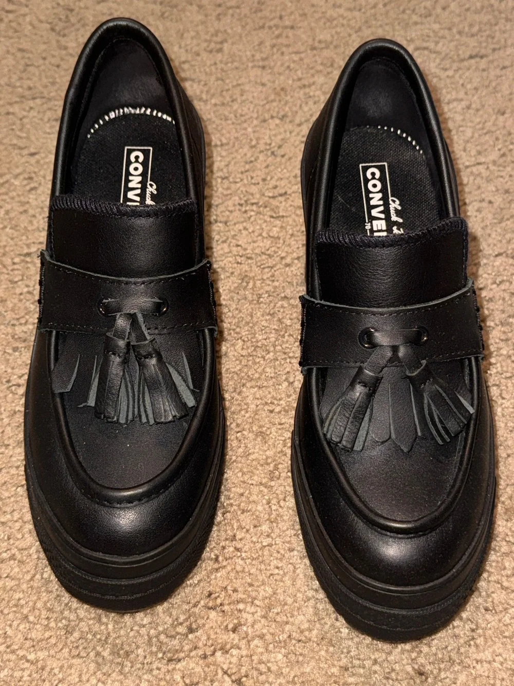 Converse Chuck 70 De Luxe Heel Loafer Platform Leather black
